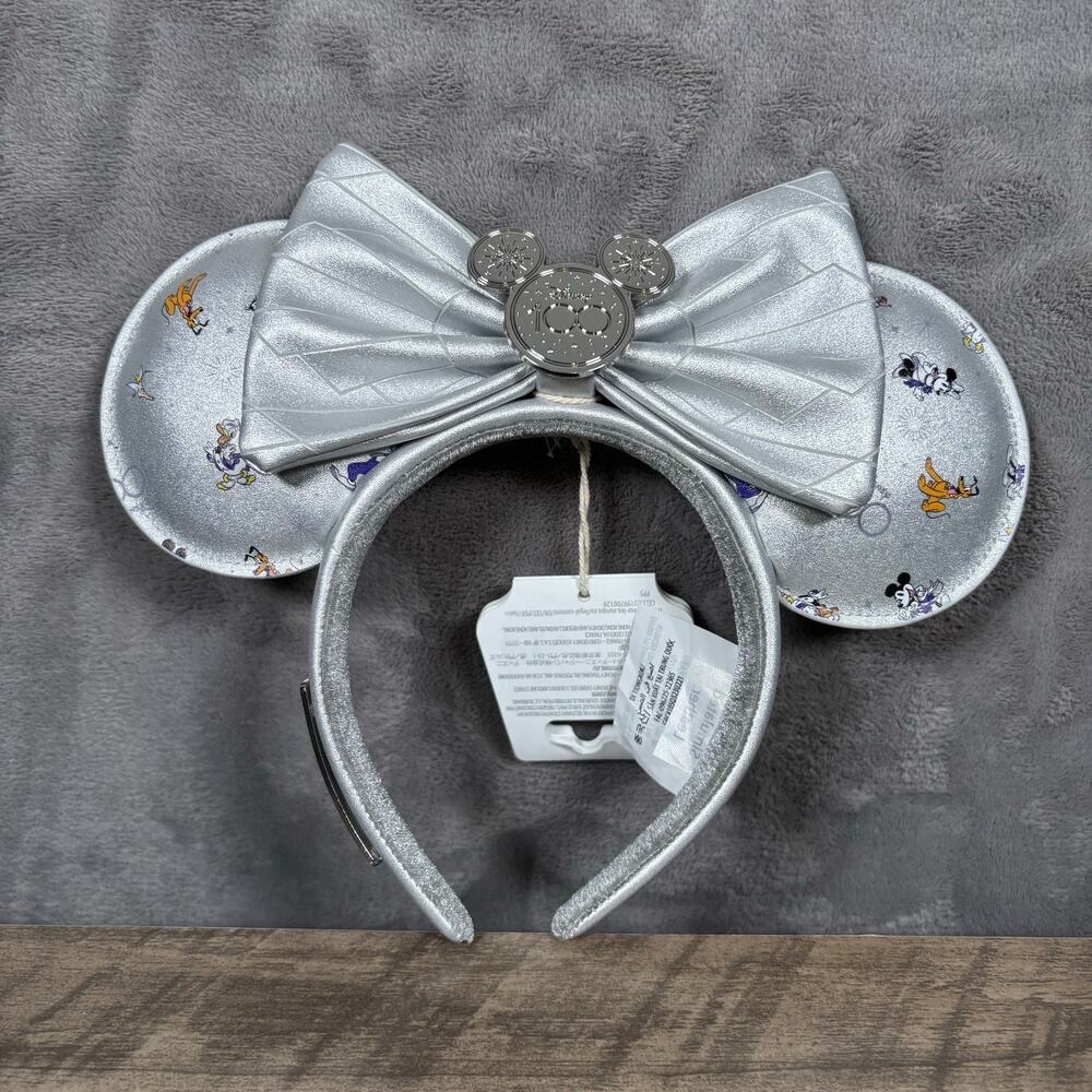 Loungefly x Disney Parks Silver Metallic Minnie Mouse Ears Headband – NWT